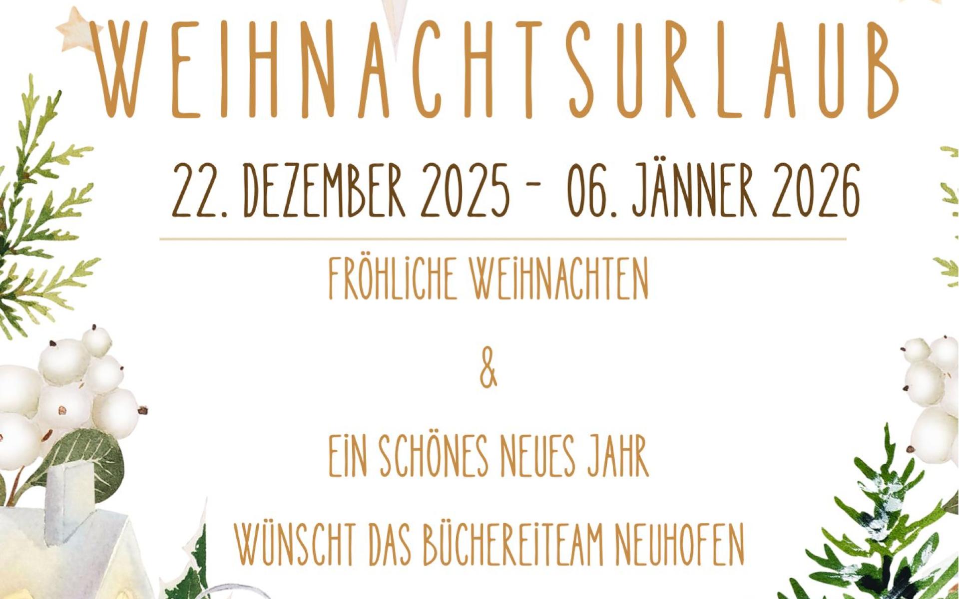 Weihnachtsurlaub